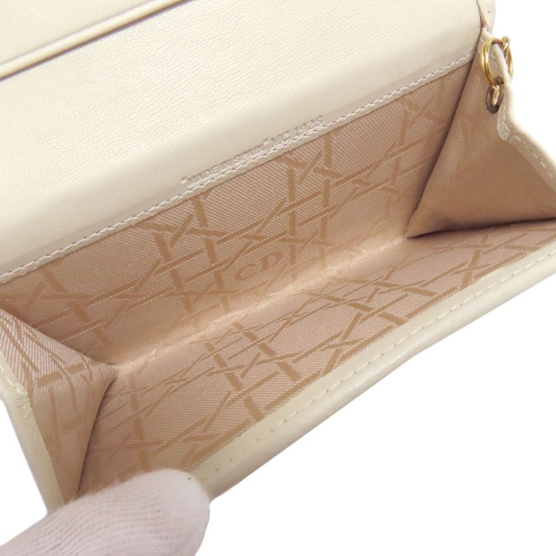 Christian DIOR Cannage Key Case Calf Women