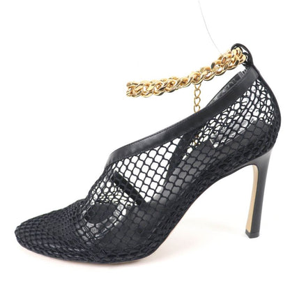 Bottega Veneta Chain Trim Mesh Pumps Black Gold Hardware 37 With