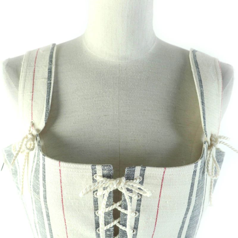 Christian DIOR 111b22a7760 Silk Blend Lace Up Side Zip Bustier Top Multi 40
