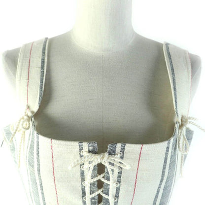 Christian DIOR 111b22a7760 Silk Blend Lace Up Side Zip Bustier Top Multi 40