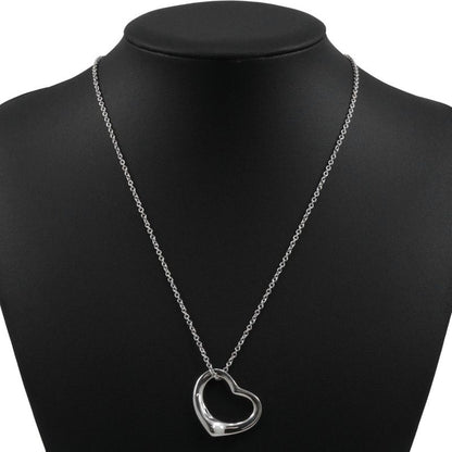 Tiffany & Co Open Heart Elsa Peretti 925 Silver Ladies 9.1g Necklace
