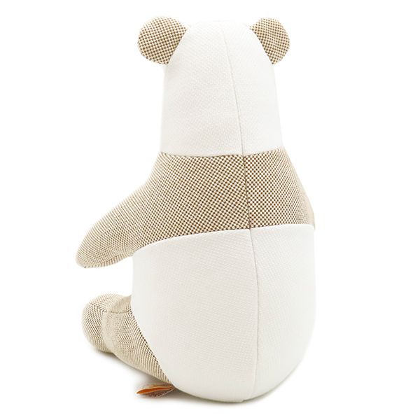 Hermes Plush Doll Panda Emile Cotton Leather Canel Toile H [box