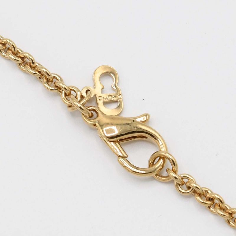 Christian DIOR Necklace GP Gold Color Approx 23.5g Accessories With Box 22k213-3