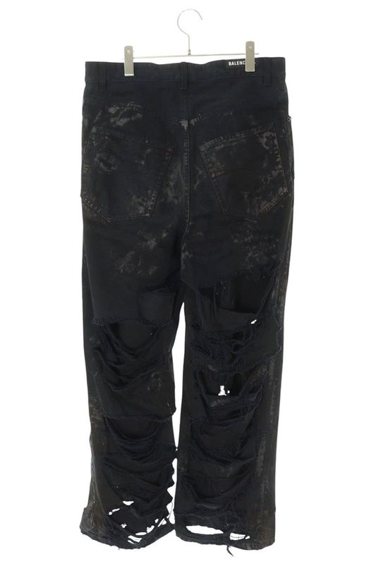 Balenciaga 745248 Tnw11 Super Destroyed Baggy Denim Pants Men's S