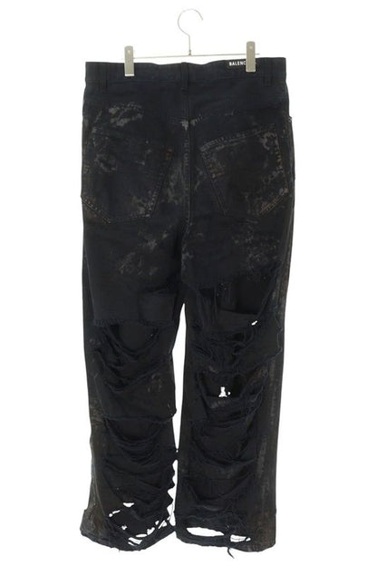 Balenciaga 745248 Tnw11 Super Destroyed Baggy Denim Pants Men's S