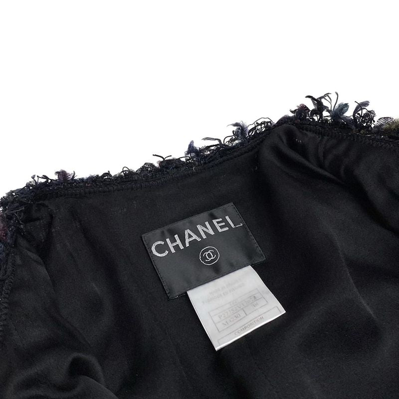 Chanel Coat Size 38 M Women's P27752 Black X Red X Multi Long Sleeves/ Collarles