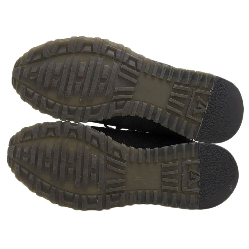 Louis Vuitton 2015 Item Runaway Line Jacquard Damier Leather Sneakers Shoes 5.5