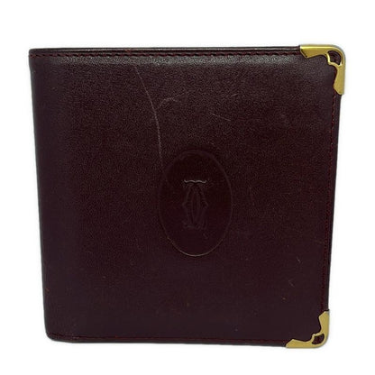 Cartier Bold And Gold Leather Wallet With Two Compartments