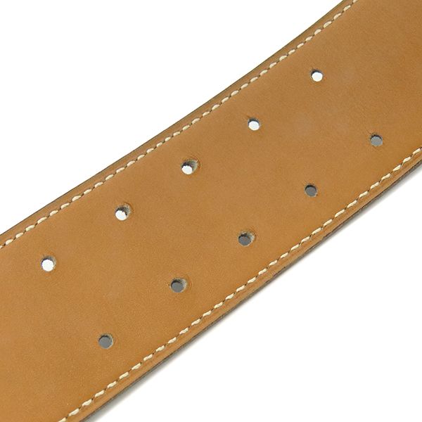 Hermes Belt Horse Buckle Box Calf Vogue River Black and Gold Hardware Reversible