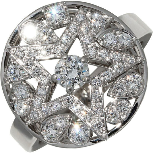 Chanel Ring 18K White Gold Diamond Comet Ring J4123