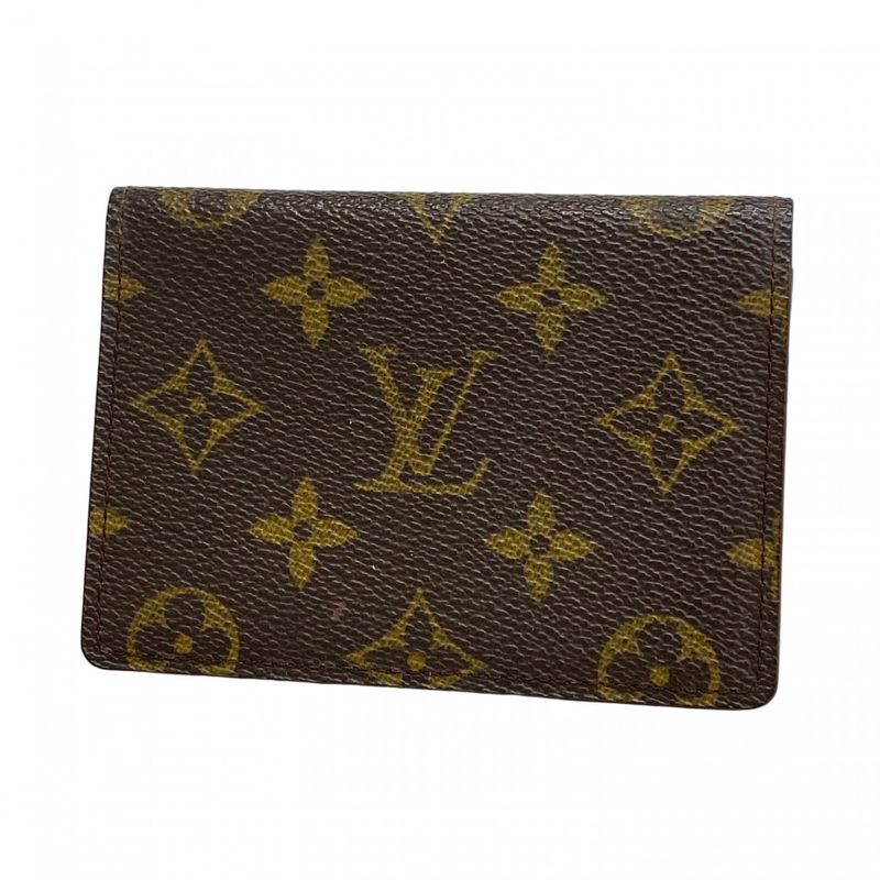 Louis Vuitton Card Case Monogram Porte 2 Carte Vertical M60533 Brown Men Women