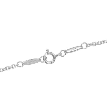 Tiffany & Co Open Heart Lariat Silver 925 X Pearl Ladies 5.68g Necklace
