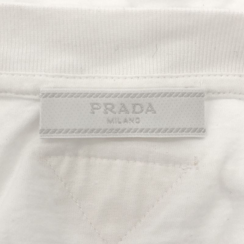 Prada Triangle Crew Neck T-Shirt White L
