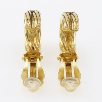 Chanel Coco Mark Loop Vintage Gold Plated 93P Ladies 11g Earring