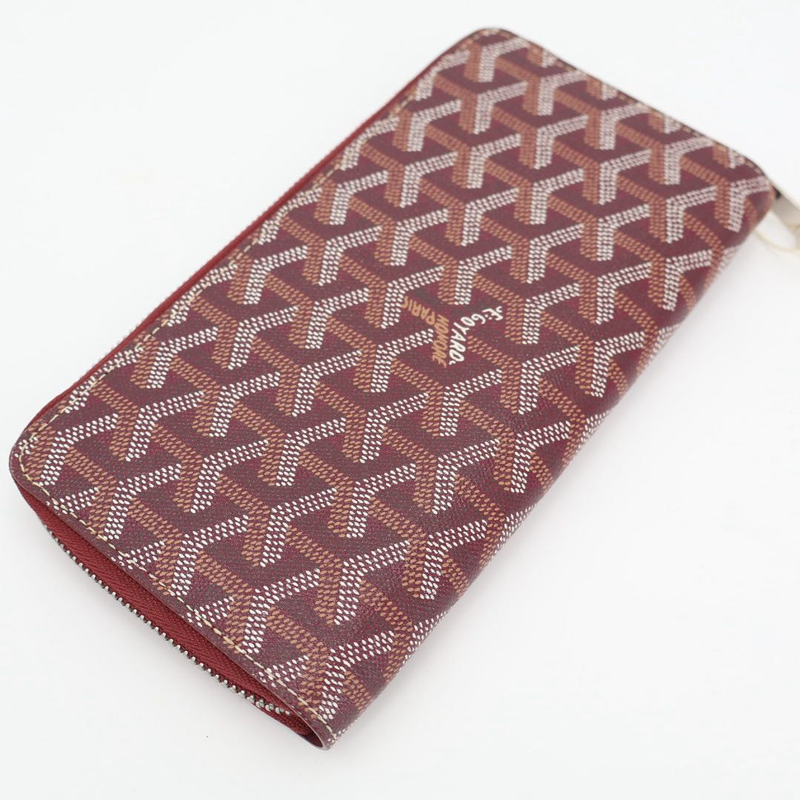 Goyard Matignon APM ZIP GM Men'swomen's Leather Coated Canvas Long Wallet