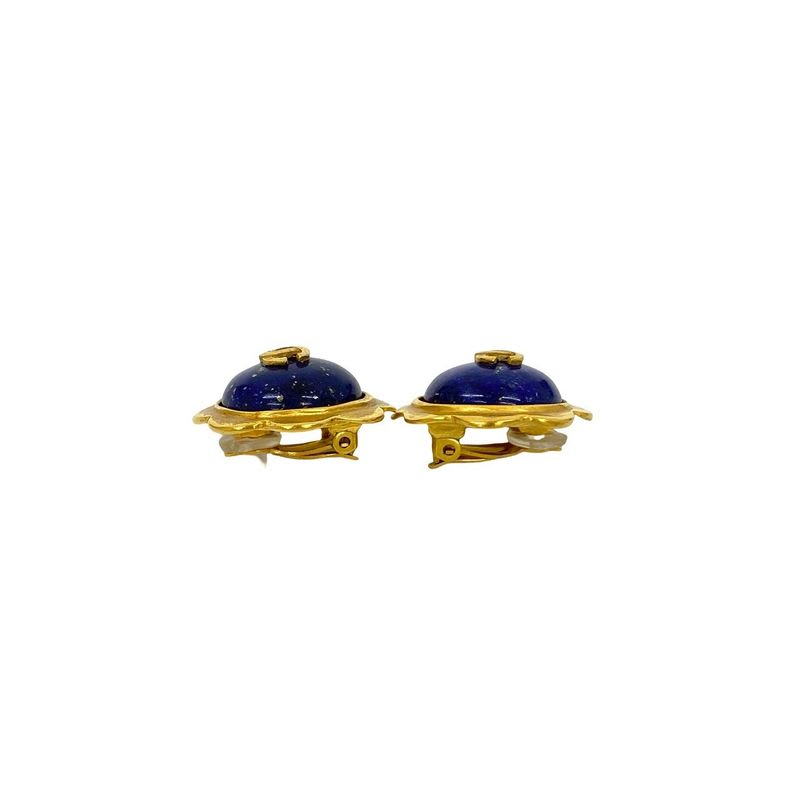 Chanel Vintage Coco Mark Motif Earrings Ear Cuff Accessories Gold 97P