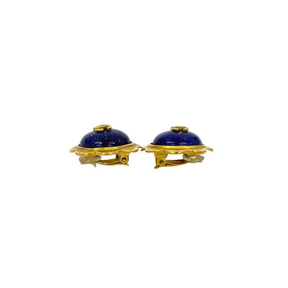 Chanel Vintage Coco Mark Motif Earrings Ear Cuff Accessories Gold 97P