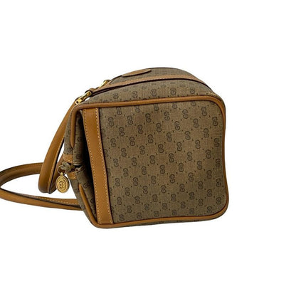 Gucci Vintage Micro GG Logo Leather Handbag Mini