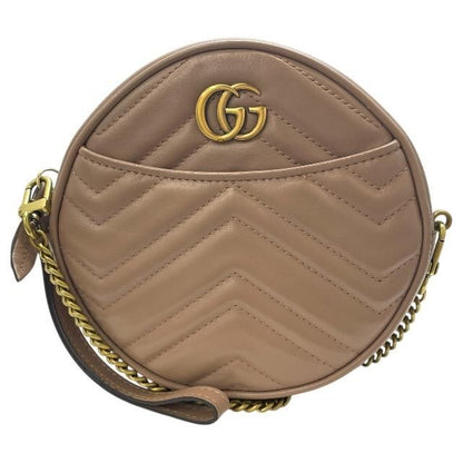 Gucci 575164 GG Marmont Chain Bag Shoulder Bag Mini Bag Circle Shape Shoulder