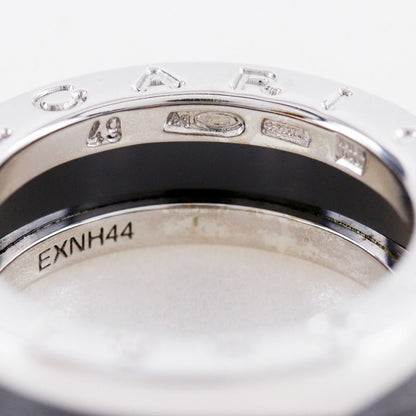 Bvlgari Bulgari Save The Children Silver 925 X Black Ceramic #8 Ladies 6.3g Ring