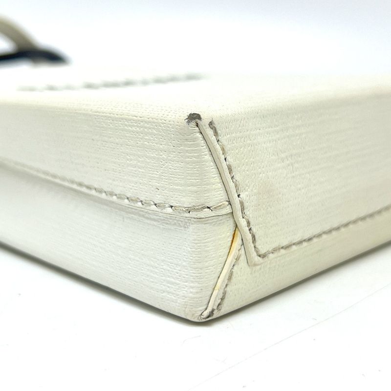 Balenciaga Tote Bag Everyday Shopping Phone Shoulder 593826 Leather White