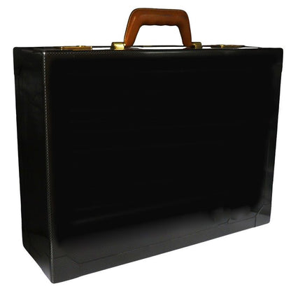 Hermes Espace GM Attache Case Carbon And Leather Black N456/500 Unisex Trunk