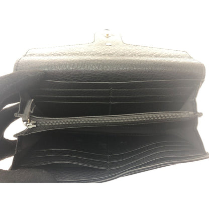 Gucci Women's Long Wallet GG Marmont Flap 400586 Black