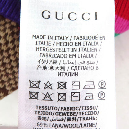 Gucci 606084 Wool Cotton GG Floral Design Lamé Yarn Knit Tight Skirt Multicolor