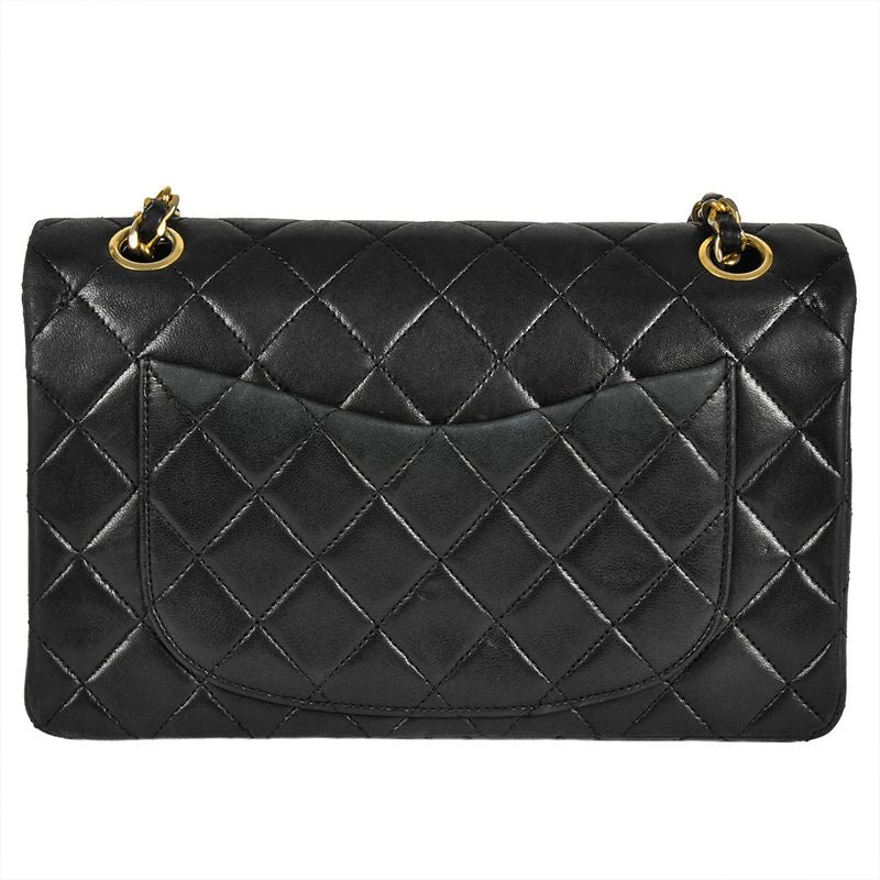 Chanel Matelasse 23 Chain Shoulder Bag Black Gold Hardware Coco Mark