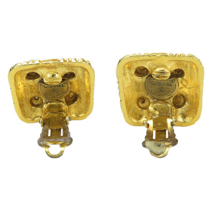 Chanel Earrings Metal Gold Plated Accessories Ladies Women Chanel