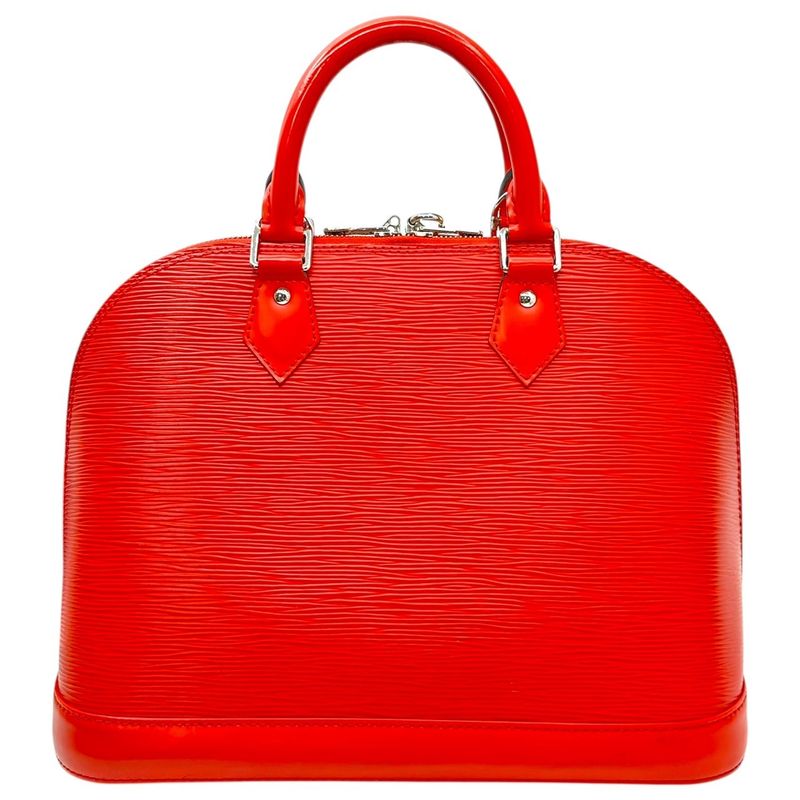 Louis Vuitton Alma Epi Alma Epi Hand Bag M52147 Red Leather with Box Sn3154