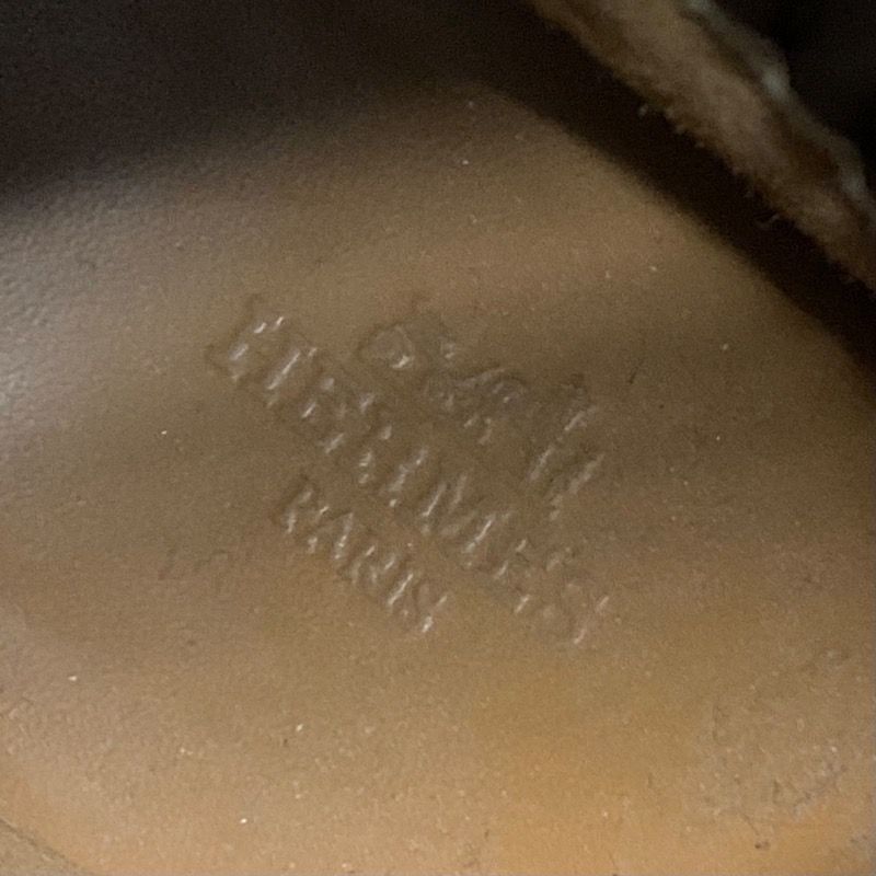 Hermes Boots Short Boots Sock Boots Shoes Suede Fabric Bicolor Camel Brown