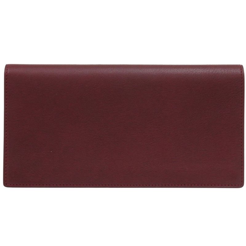 Cartier Calf Leather Bordeaux Long Wallet Red 0992 Cartier