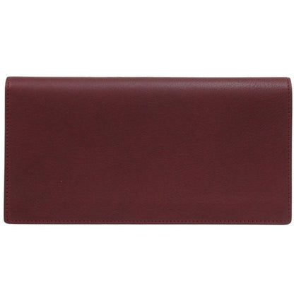 Cartier Calf Leather Bordeaux Long Wallet Red 0992 Cartier