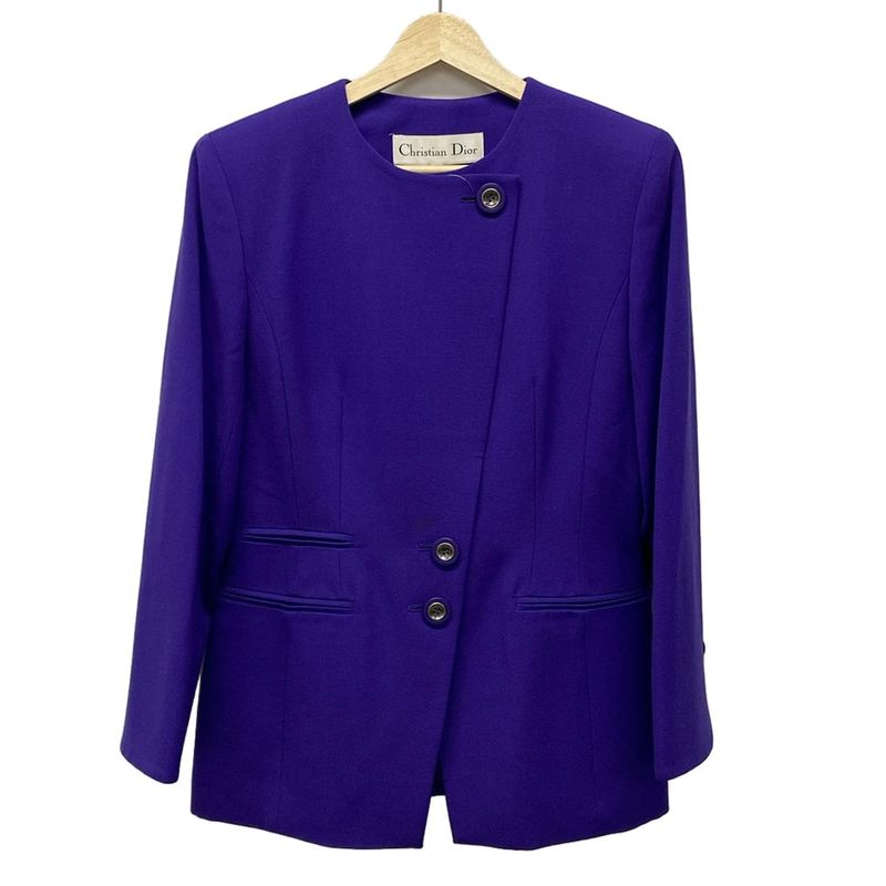 Dior/christian Dior Jacket Women - Purple Shoulder Pads