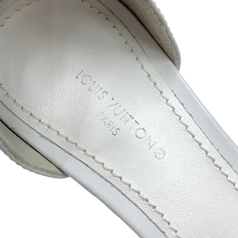 Louis Vuitton Silhouette Line Sandals Shoes Leather White Pink White Unused