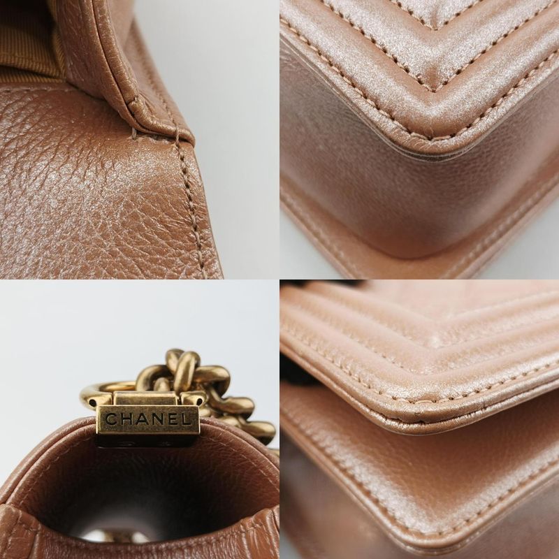 Chanel Boy Chanel Gold And Pink Lambskin A67086 20476822