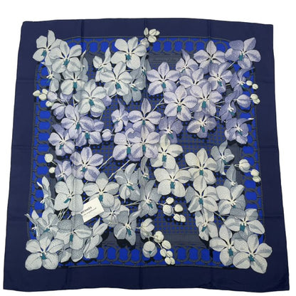 Hermes Scarf Carre 90 Silk Souvenirs D'asie Asian Memories Navy