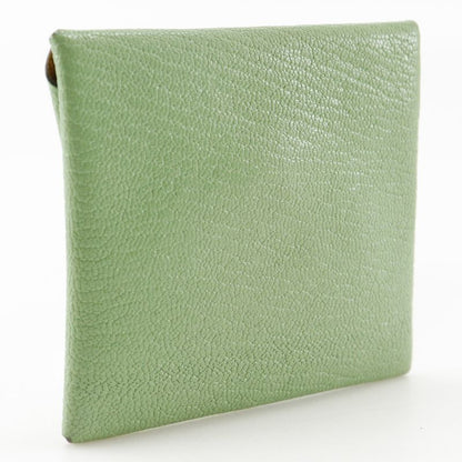Hermes Bastia Chevre Green B Ladies Coin Case