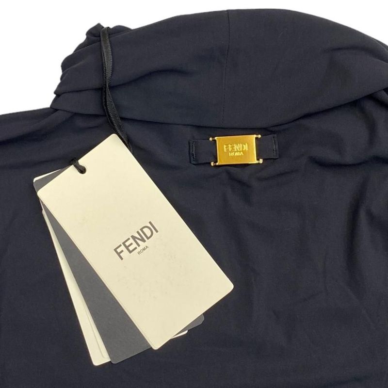 Fendi Long Sleeve High Neck Cut and Sewn Fy0983 Ah19 F0qa1 M Size Logo Plate