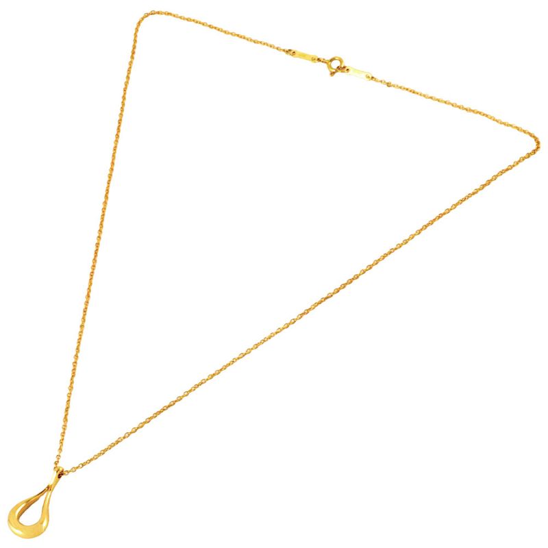 Tiffany & Co Tiffany & Co Open Teardrop Necklace 18K Yellow Gold 38g Gold Elsa