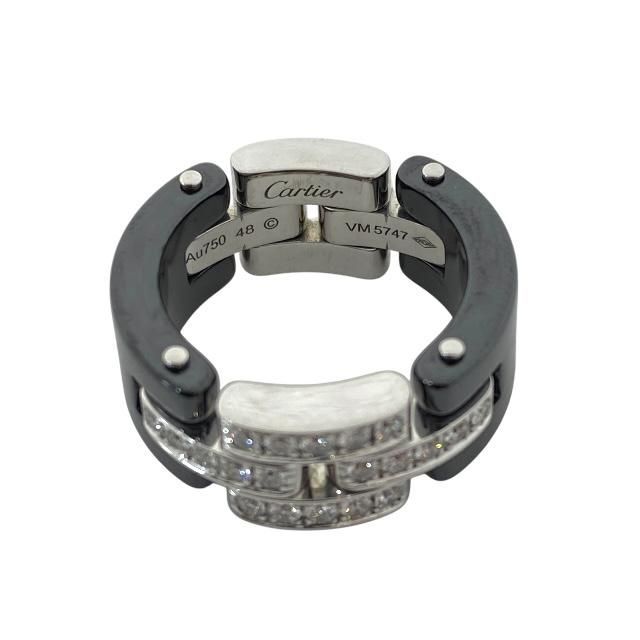 Cartier Maillon Panthère Ring A Jewelry 18K White Gold Diamonds 20 Diamonds