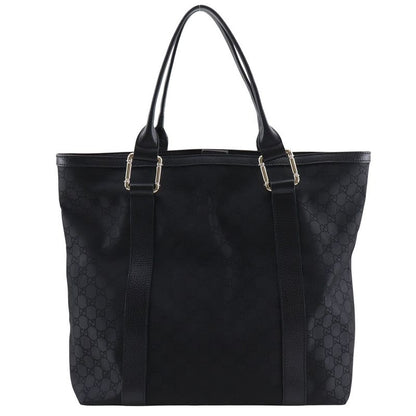 Gucci GG Outlet 341536 Nylon Canvas Black Unisex Tote Bag