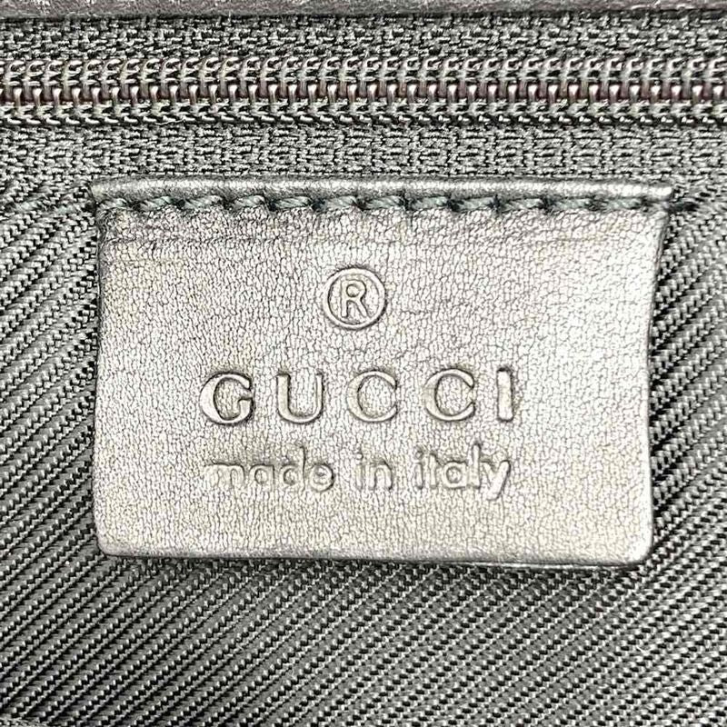 Gucci 31244 Handbag Tote Shoulder Bag GG Canvas Leather Black Women Men Fashion