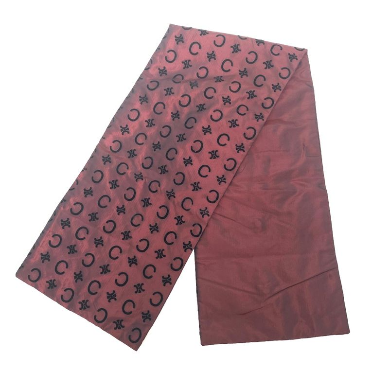 Celine Stole Silk Purple Logo