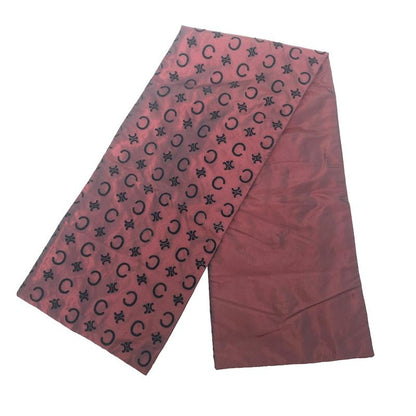 Celine Stole Silk Purple Logo