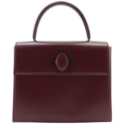 Cartier Must Line One Handle Leather Bordeaux Women's Handbag