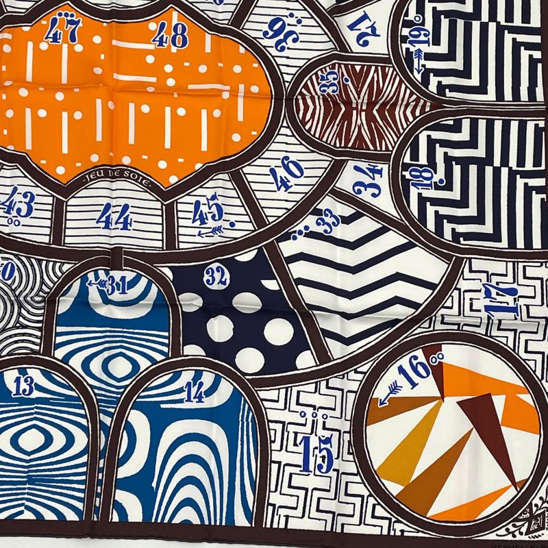 Hermes Jeu De Soie Silk Game Scarf Silk Multicolor