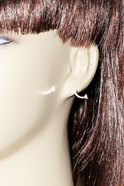 Tiffany & Co Earrings 18K Pink Gold T-smile