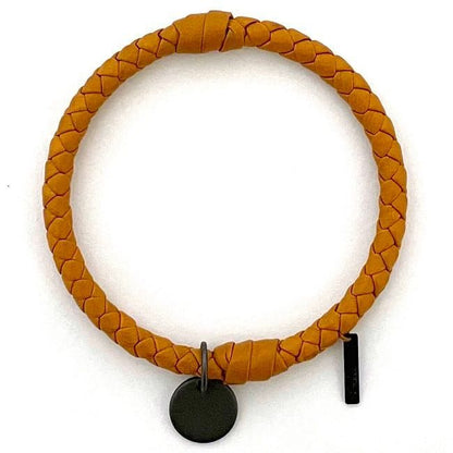 Bottega Veneta Bangle In Camel Brown Intrecciato